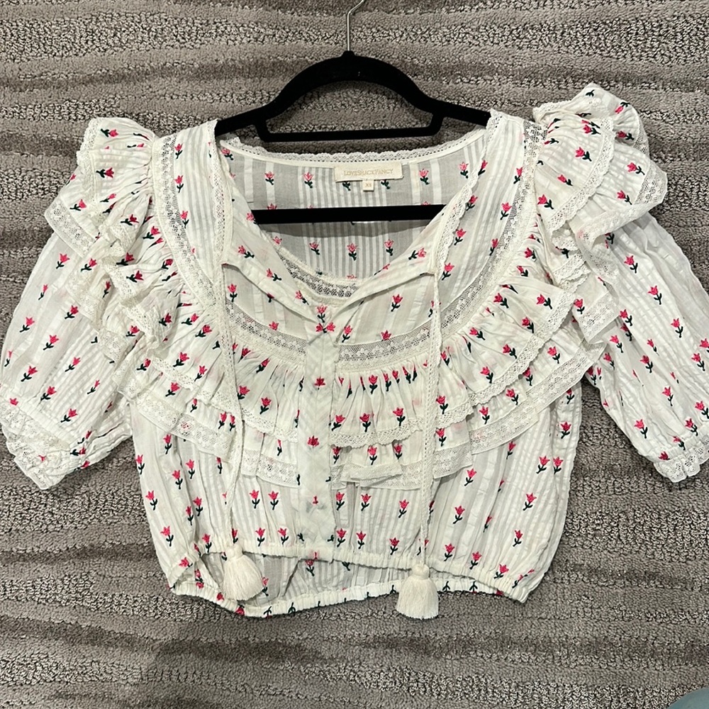 Worn once loveshackfancy crop top
